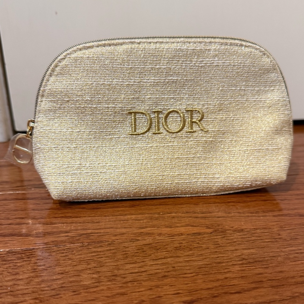 Dior Shimmering Gold Cosmetic Bag